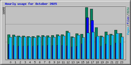 Hourly usage for October 2025