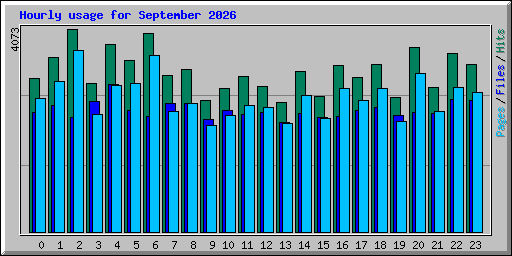 Hourly usage for September 2026